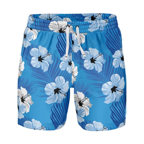 Summer Men’s Blue Floral Short Sleeve Shirt Summer Men’s Blue Floral Short Sleeve Shirt